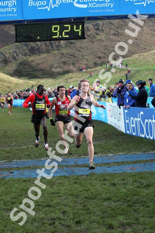 Jonny Hay finishes 2nd in the Mens 3k, BUPA Great Edinburgh Cross Country.
